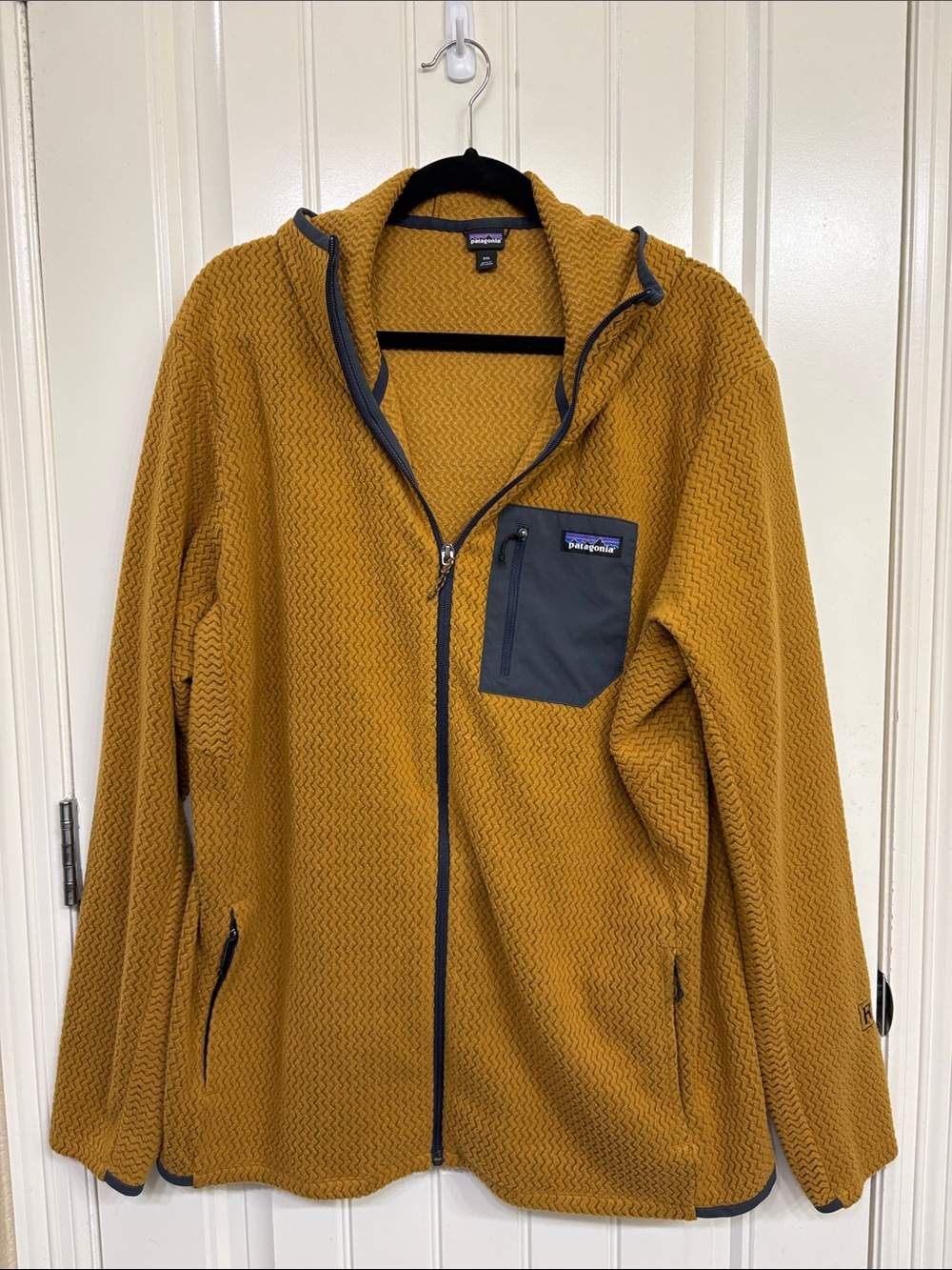 Patagonia Men's R1 Air Cosmic Gold Full-Zip Performance Fleece Jacket Hoodie